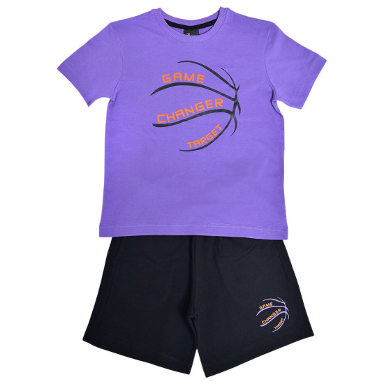 Target Παιδικό σετ Kids Set T-Shirt S.Jersey Bermuda Jersey ''Basket''